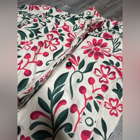 Women’s By ANTHROPOLOGIE Floral Puffer winter coat Jacket size X small - Picture 6 of 9